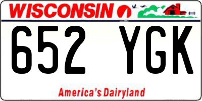 WI license plate 652YGK