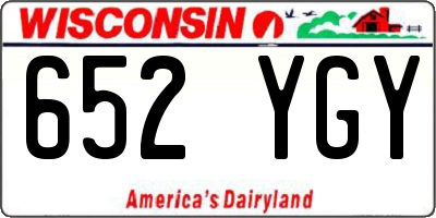 WI license plate 652YGY