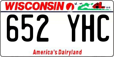 WI license plate 652YHC