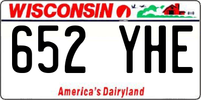 WI license plate 652YHE