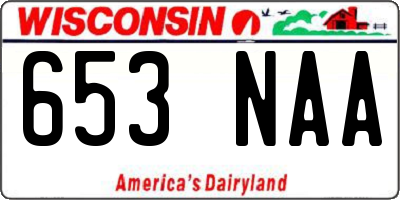 WI license plate 653NAA