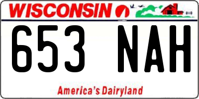 WI license plate 653NAH