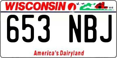 WI license plate 653NBJ