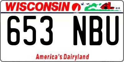 WI license plate 653NBU