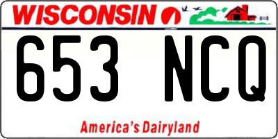 WI license plate 653NCQ