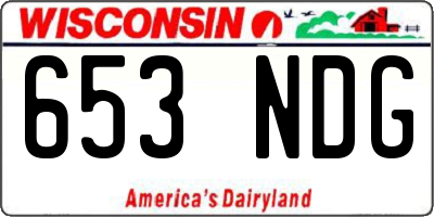 WI license plate 653NDG