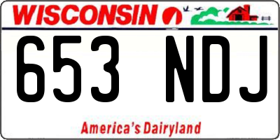 WI license plate 653NDJ