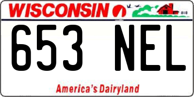 WI license plate 653NEL