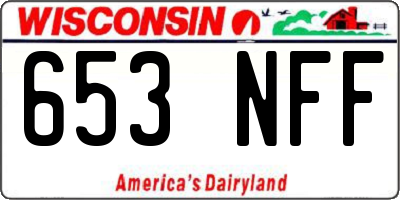 WI license plate 653NFF