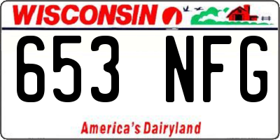 WI license plate 653NFG