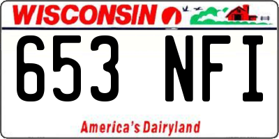 WI license plate 653NFI