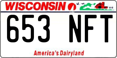 WI license plate 653NFT