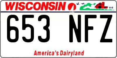 WI license plate 653NFZ
