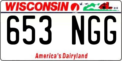 WI license plate 653NGG