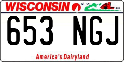 WI license plate 653NGJ