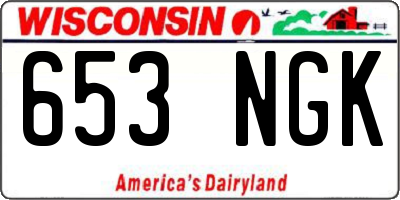 WI license plate 653NGK