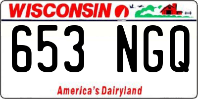 WI license plate 653NGQ