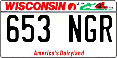 WI license plate 653NGR