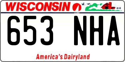 WI license plate 653NHA