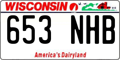 WI license plate 653NHB