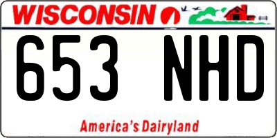 WI license plate 653NHD