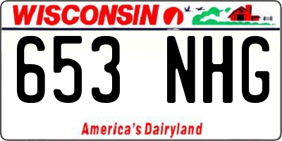 WI license plate 653NHG