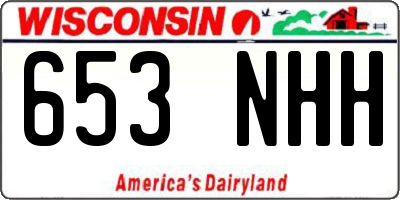 WI license plate 653NHH
