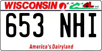 WI license plate 653NHI