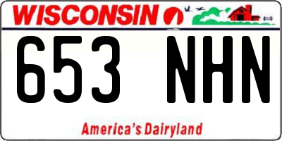 WI license plate 653NHN
