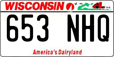 WI license plate 653NHQ