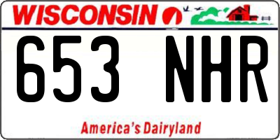 WI license plate 653NHR