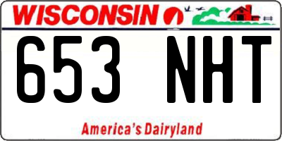 WI license plate 653NHT