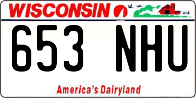 WI license plate 653NHU