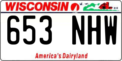 WI license plate 653NHW