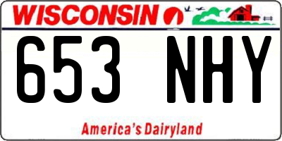WI license plate 653NHY
