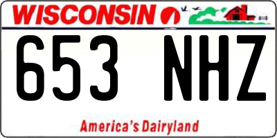 WI license plate 653NHZ