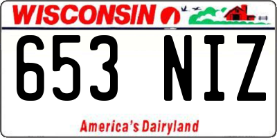 WI license plate 653NIZ