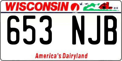 WI license plate 653NJB