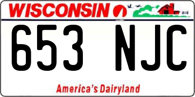 WI license plate 653NJC