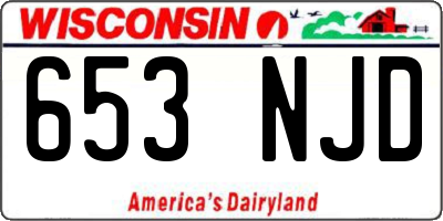 WI license plate 653NJD