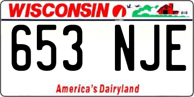 WI license plate 653NJE