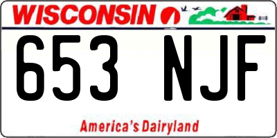 WI license plate 653NJF