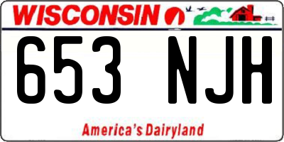 WI license plate 653NJH