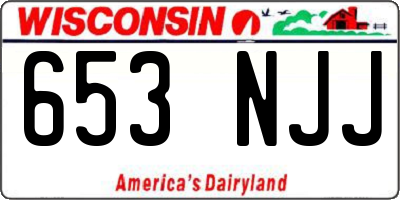 WI license plate 653NJJ