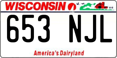 WI license plate 653NJL