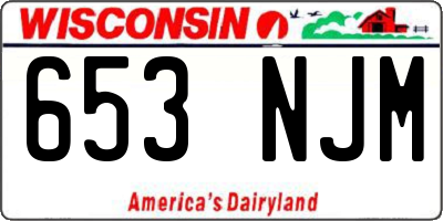 WI license plate 653NJM