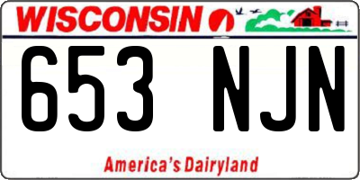 WI license plate 653NJN