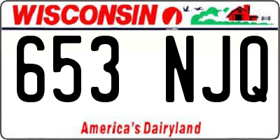 WI license plate 653NJQ