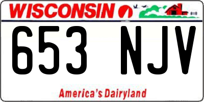 WI license plate 653NJV
