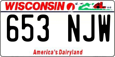 WI license plate 653NJW